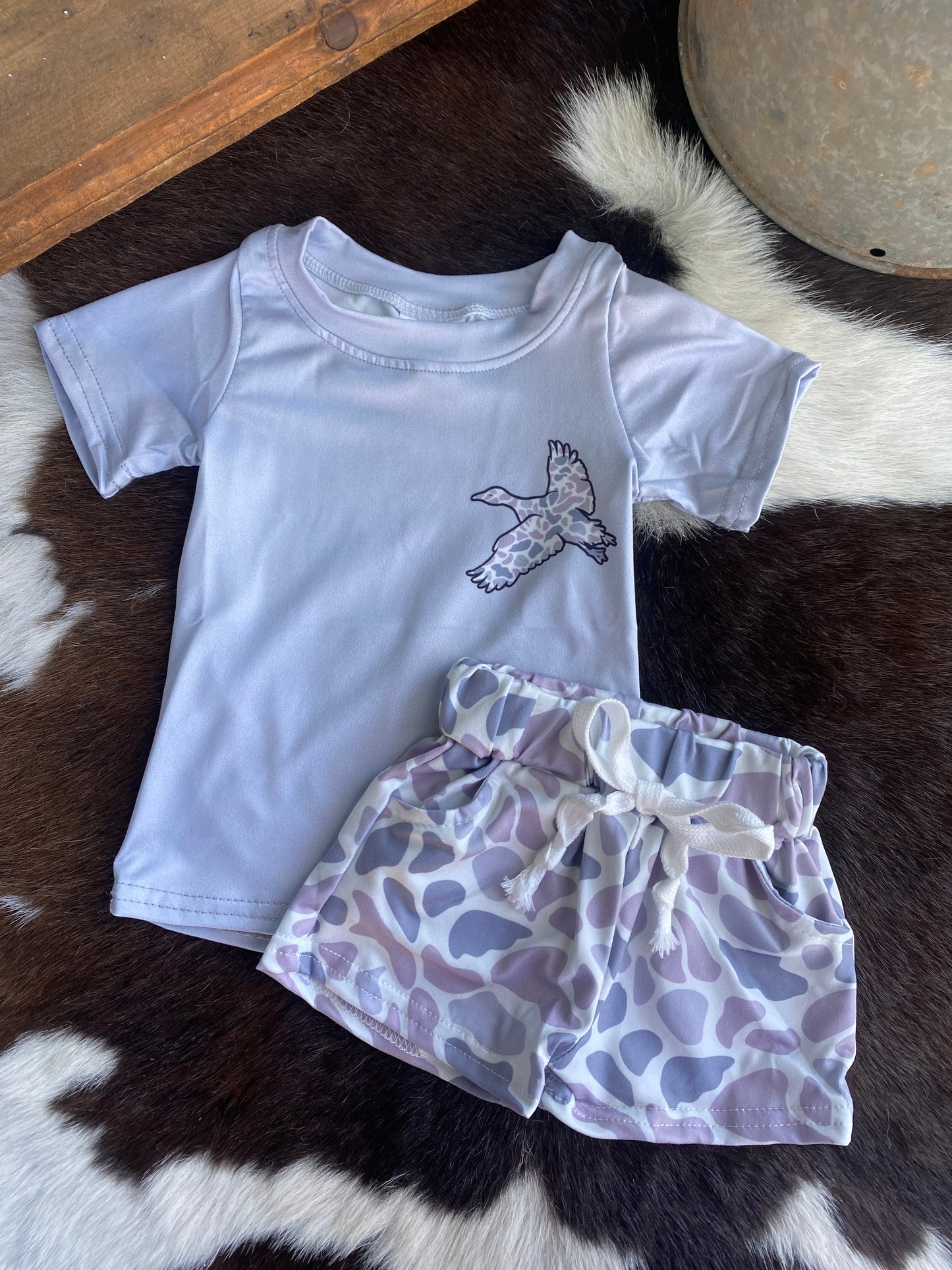 Grey Duck Boy Short Set