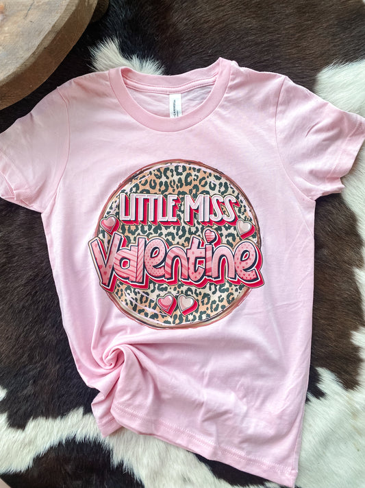 Little Miss Valentine Short Sleeve T-Shirt